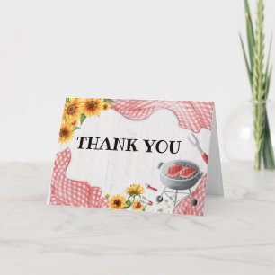 Sonnenblumen-Baby-Q-Baby-Party Dankeskarte