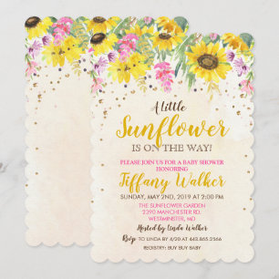 Sonnenblumen-Baby-Shower-Einladung Einladung