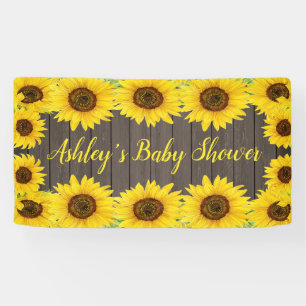 Sonnenblumen-Baby-Shower-Hintergrund Rustikales Ho Banner