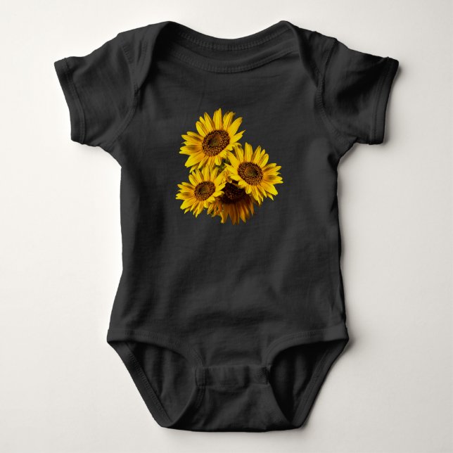 Sonnenblumen  baby strampler (Vorderseite)