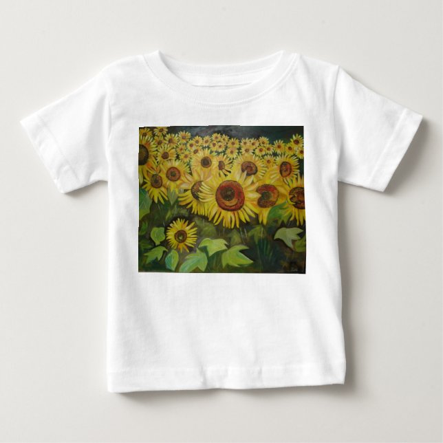 Sonnenblumen Baby T-shirt (Vorderseite)