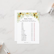 Sonnenblumen Baby Tracks Duschgelspiel Einladung