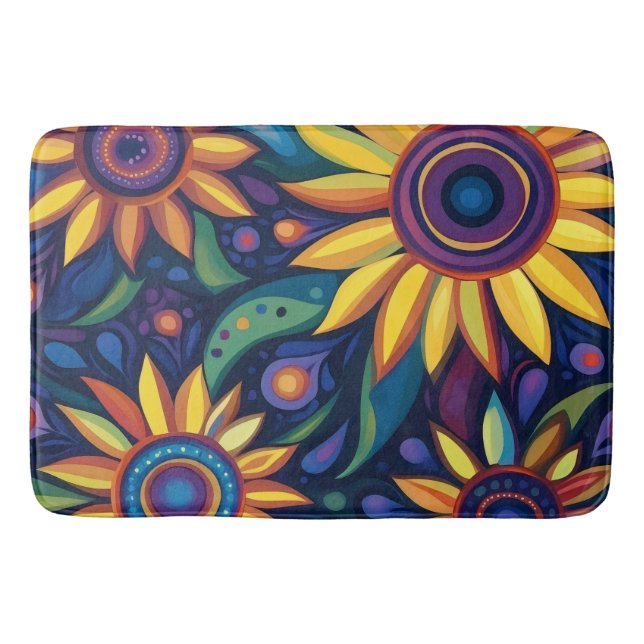 Sonnenblumen Badematte (Vorderseite)