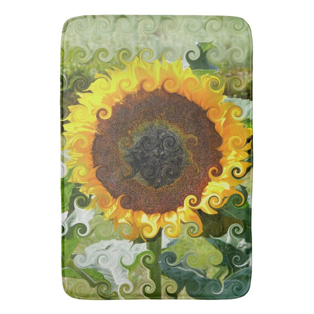 SONNENBLUMEN BADEMATTE (Vorderseite Vertikal)