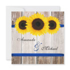 Sonnenblumen-Barn-Holz Blauer Ribbon Hochzeit