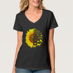 Sonnenblumen Bauer Funny Goat Lover Lover Leicht a T-Shirt