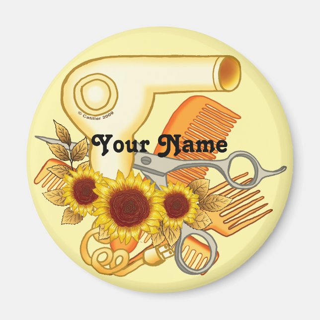 Sonnenblumen Beautician Magnet (Vorne)