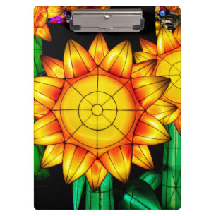 Sonnenblumen bei Sonnenflare Klemmbrett