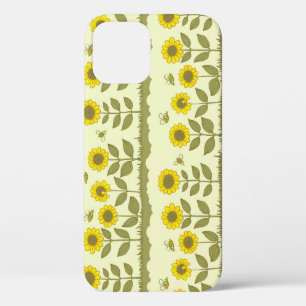 Sonnenblumen, Bienen, niedliche nahtlose Muster. Case-Mate iPhone Hülle