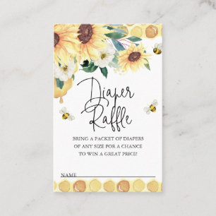 Sonnenblumen Bienendusche Windelwanne Einlage Visitenkarte