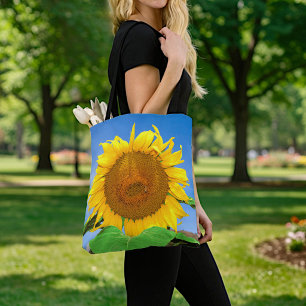 Sonnenblumen-Bild Nr. 2 Tragetasche Tasche