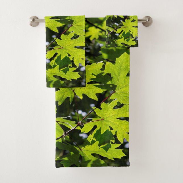 Sonnenblumen-Blätter im Wald Badhandtuch Set (Insitu)