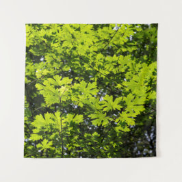 Sonnenblumen-Blätter im Wald Wandteppich