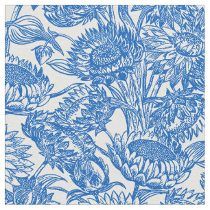 Sonnenblumen Blauer Toile Stoff