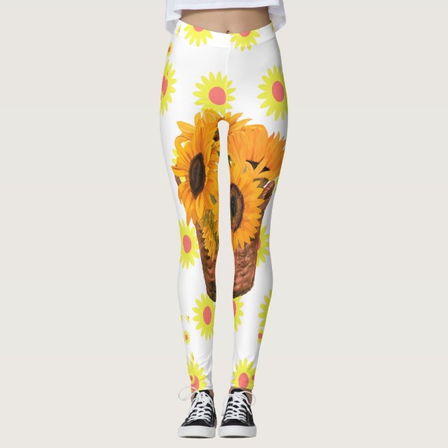 Sonnenblumen Bliss Leggings (Vorderseite)