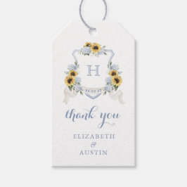 Sonnenblumen Blue Hydrangea Wappen Hochzeit Vielen Geschenkanhänger