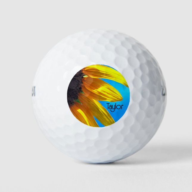 Sonnenblumen Blue Sky Personalisierte Golfbälle (Vorderseite)