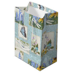 Sonnenblumen Blühende Blumen Dragonfly Schmetterl Mittlere Geschenktüte