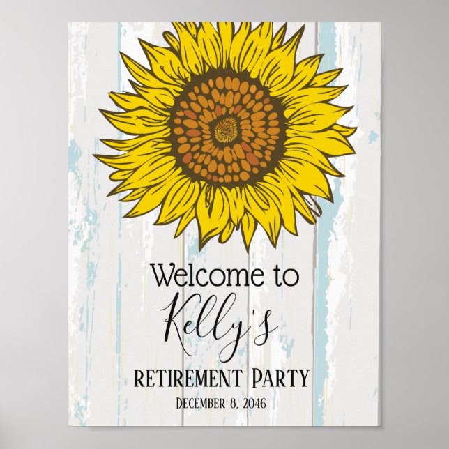 Sonnenblumen, Blume, Blumen, Willkommenszeichen Poster (Vorne)