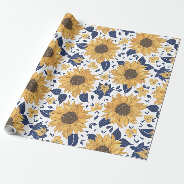Sonnenblumen-Blume Geschenkpapier (Ungerollt)