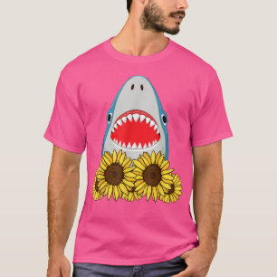 Sonnenblumen Blume Hai Lover Geschenk T-Shirt