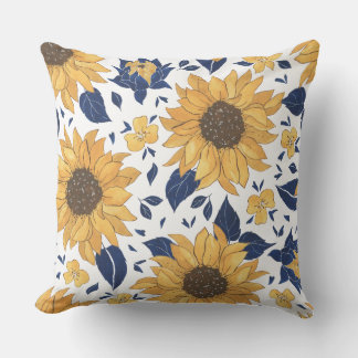 Sonnenblumen-Blume Kissen