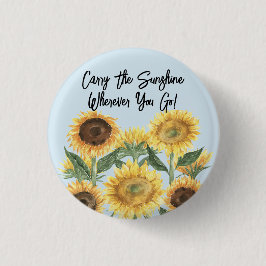 Sonnenblumen-Blume Personalisiertes Zitat Button