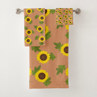 Sonnenblumen Blumen Moderne Kunst, Dichtung und Mu Badhandtuch Set
