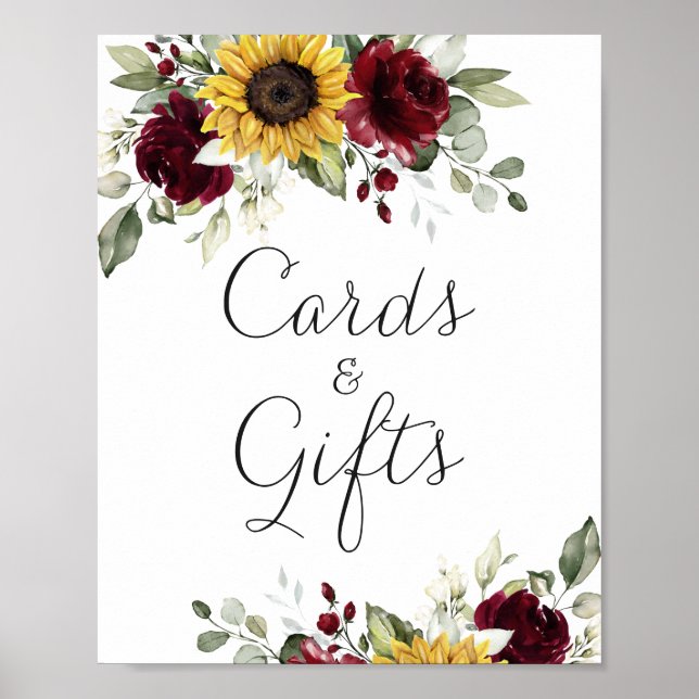 Sonnenblumen Blumenbeete Hochzeitskarten Geschenkz Poster (Vorne)