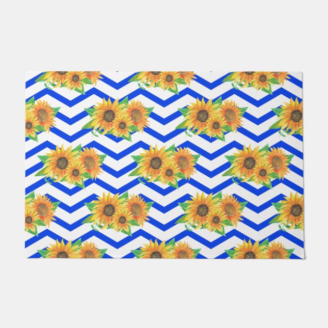 Sonnenblumen Blumengarten Fußmatte (Vorderseite)