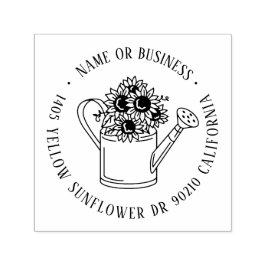 Sonnenblumen Blumengarten Individuelle Name Rückse Permastempel