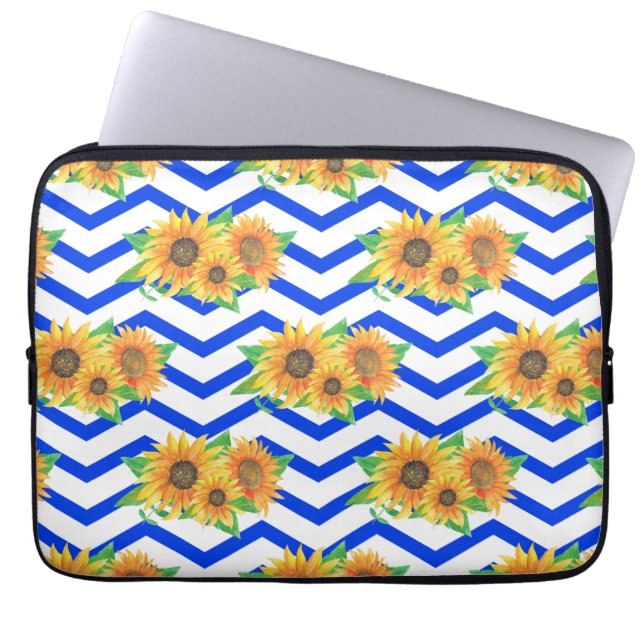 Sonnenblumen Blumengarten Laptopschutzhülle (Vorderseite)
