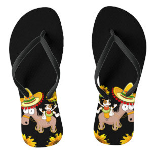 Sonnenblumen Blumenhorn Flip Flops