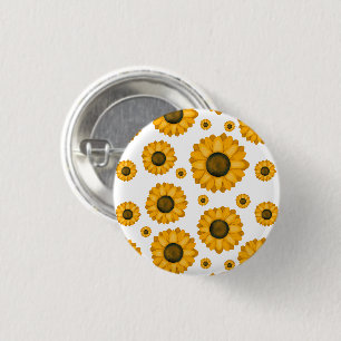 Sonnenblumen-Blumenknopf Button