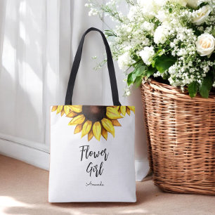 Sonnenblumen-Blumenmädchen-Hochzeit     Tasche