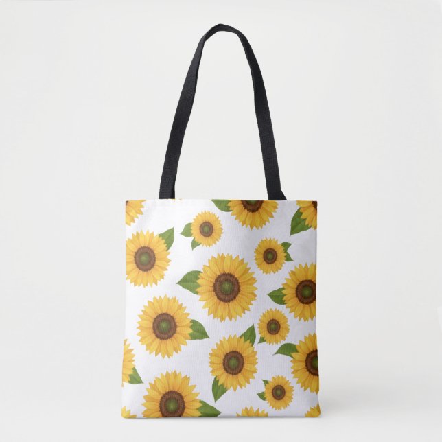 Sonnenblumen-Blumenmuster-Tasche Tasche (Vorderseite)