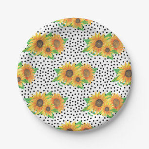 Sonnenblumen Blumenwall Decks Pappteller