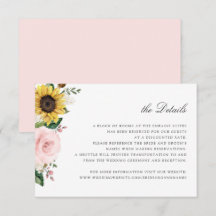 Sonnenblumen Blush Pink Blumenzwiebelkarte Details