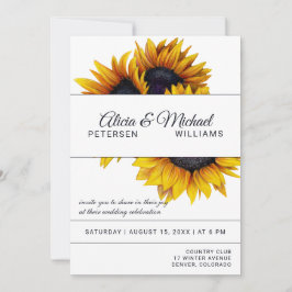 Sonnenblumen Blüte | Hochzeiten von Marine und Whi Einladung