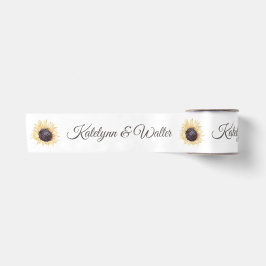 Sonnenblumen Blüten Personalisierte Band Satinband