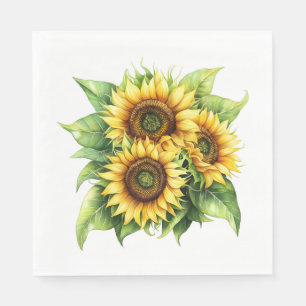 Sonnenblumen-Blüten Serviette