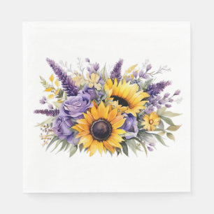 Sonnenblumen-Blüten Serviette