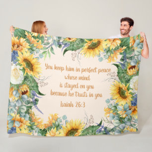 Sonnenblumen Blütenblume Verse Behalt Perfekter Fr Fleecedecke