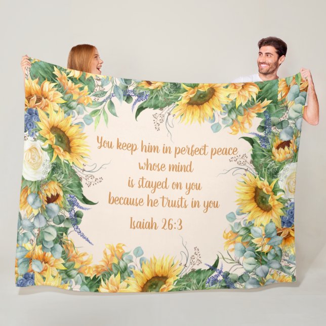 Sonnenblumen Blütenblume Verse Behalt Perfekter Fr Fleecedecke (Beispiel)