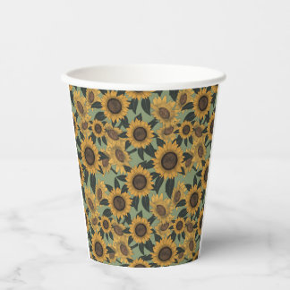 Sonnenblumen Blütendusche Kinderduschen Pappbecher