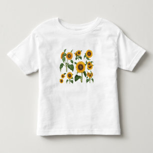 Sonnenblumen Botanische Vegetation Kleinkind T-shirt