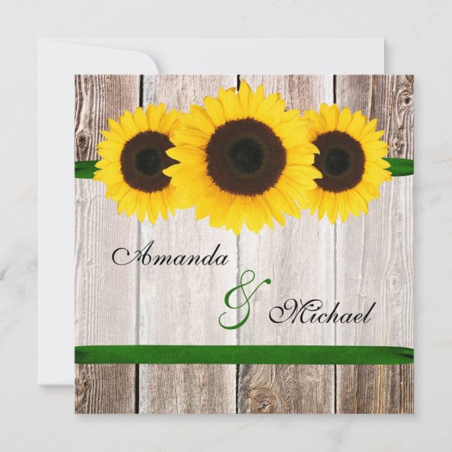 Sonnenblumen-Brauerei Grüne Hochzeit Einladung (Vorderseite)