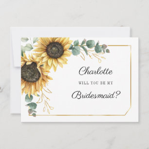 Sonnenblumen Brautjungfer Karte