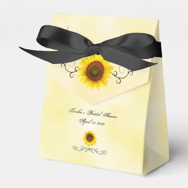 Sonnenblumen Brautparty Gefälligkeitsbox Geschenkschachtel (Vorderseite)