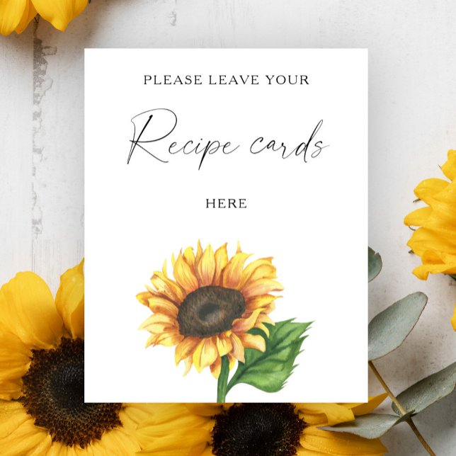 Sonnenblumen Brautparty Ihre Rezeptionskarte hier Poster (Von Creator hochgeladen)